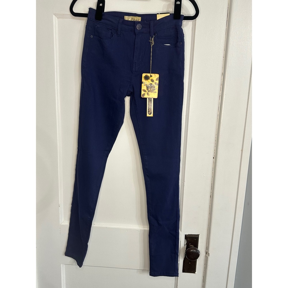 Hybrid‎ & Company blue stretch jean leggings size Medium NWT